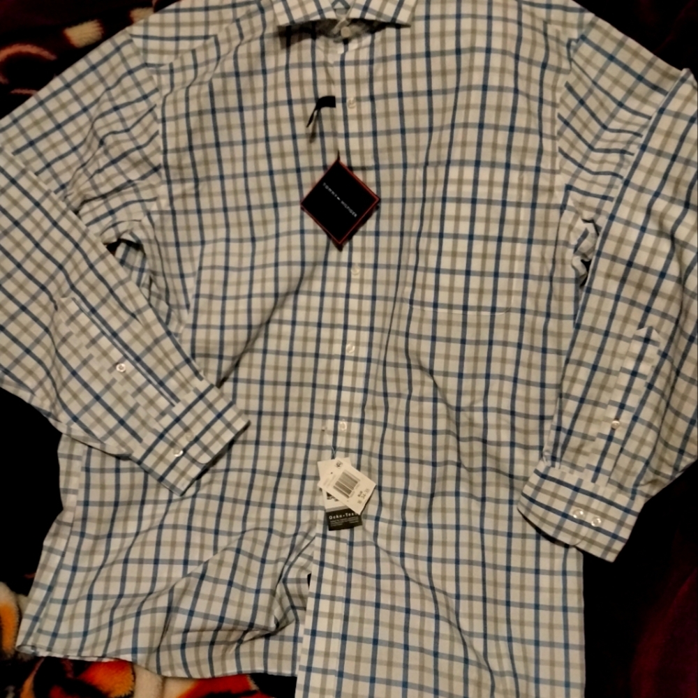 Authentic Tommy Hilfiger Mens Dress Shirt 16. 34-35. Egyptian Cotton. New w/ Tag